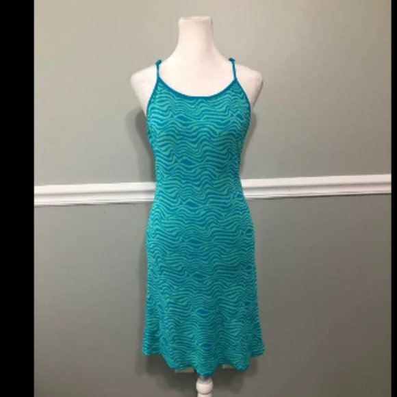 NWOT Zara Blue Zebra Print Mini Dress - Picture 1 of 4
